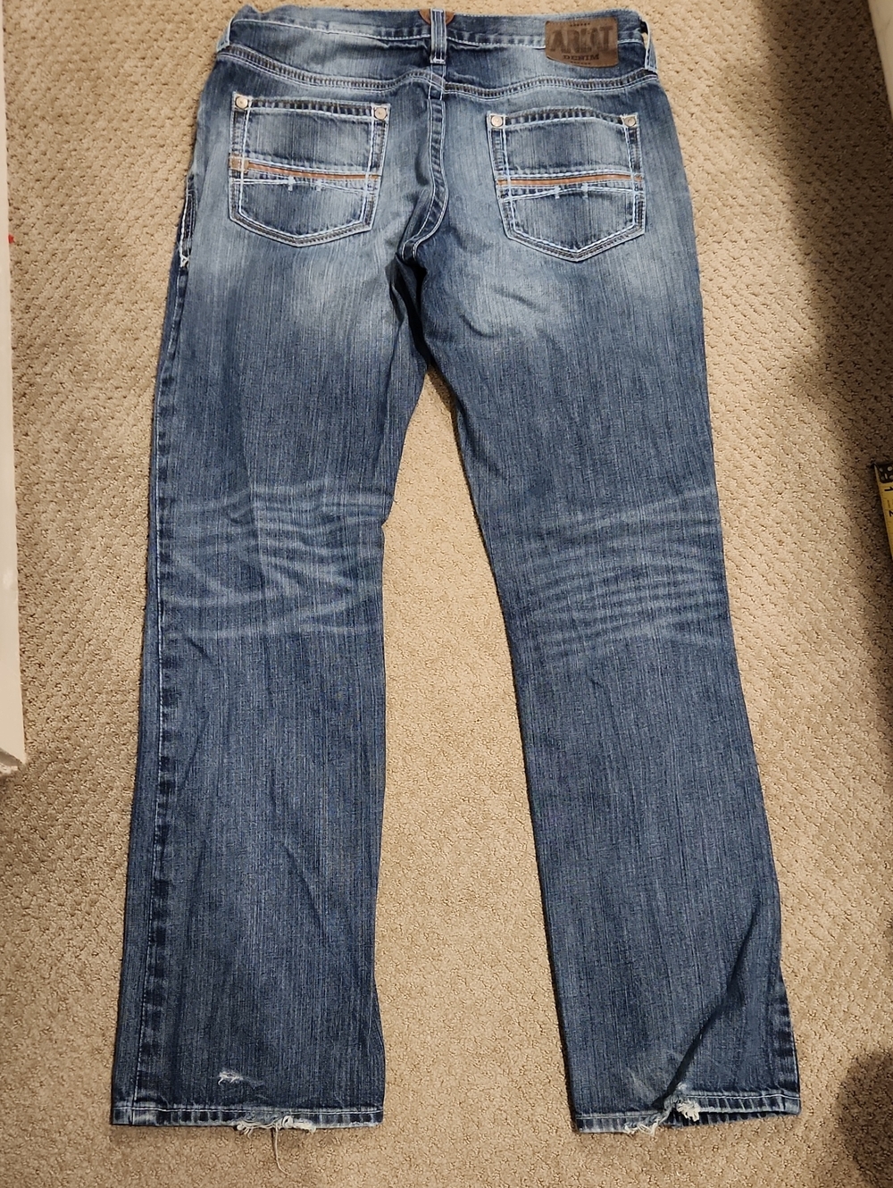 ARIAT Men's Blue Denim Jeans - LOW RISE BOOT Fit 35/36